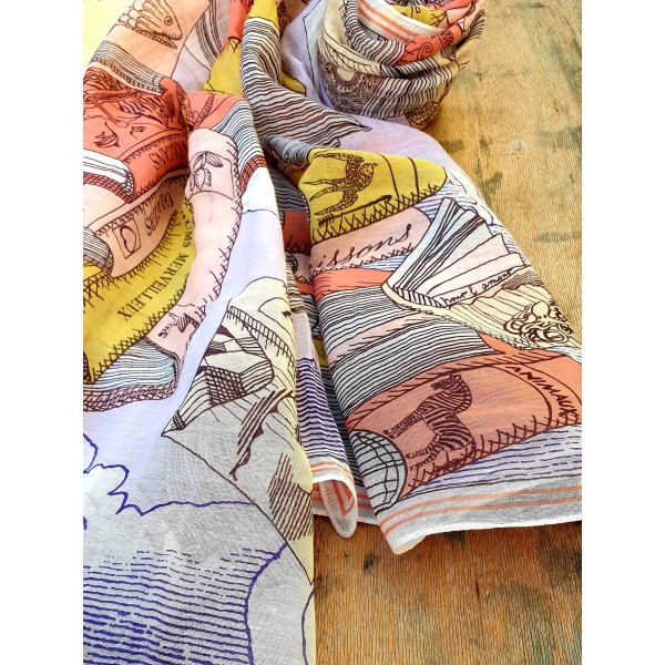 Inoui Editions šilko ir medvilnės skara EDITIONS PARMA